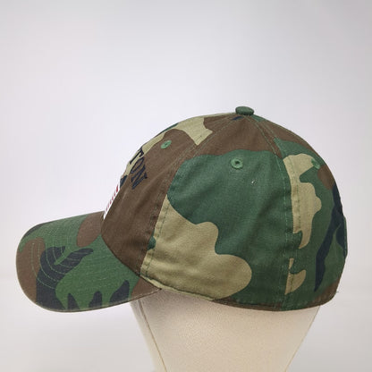 Bay State Apparel Boston Baseball Cap Green Camo American Flag One Size Hat