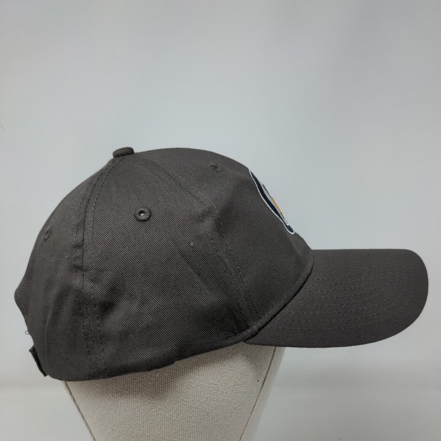 B Logo Strapback Hat Gray OSFM Adjustable Embroidered 6 Panel Hit Wear