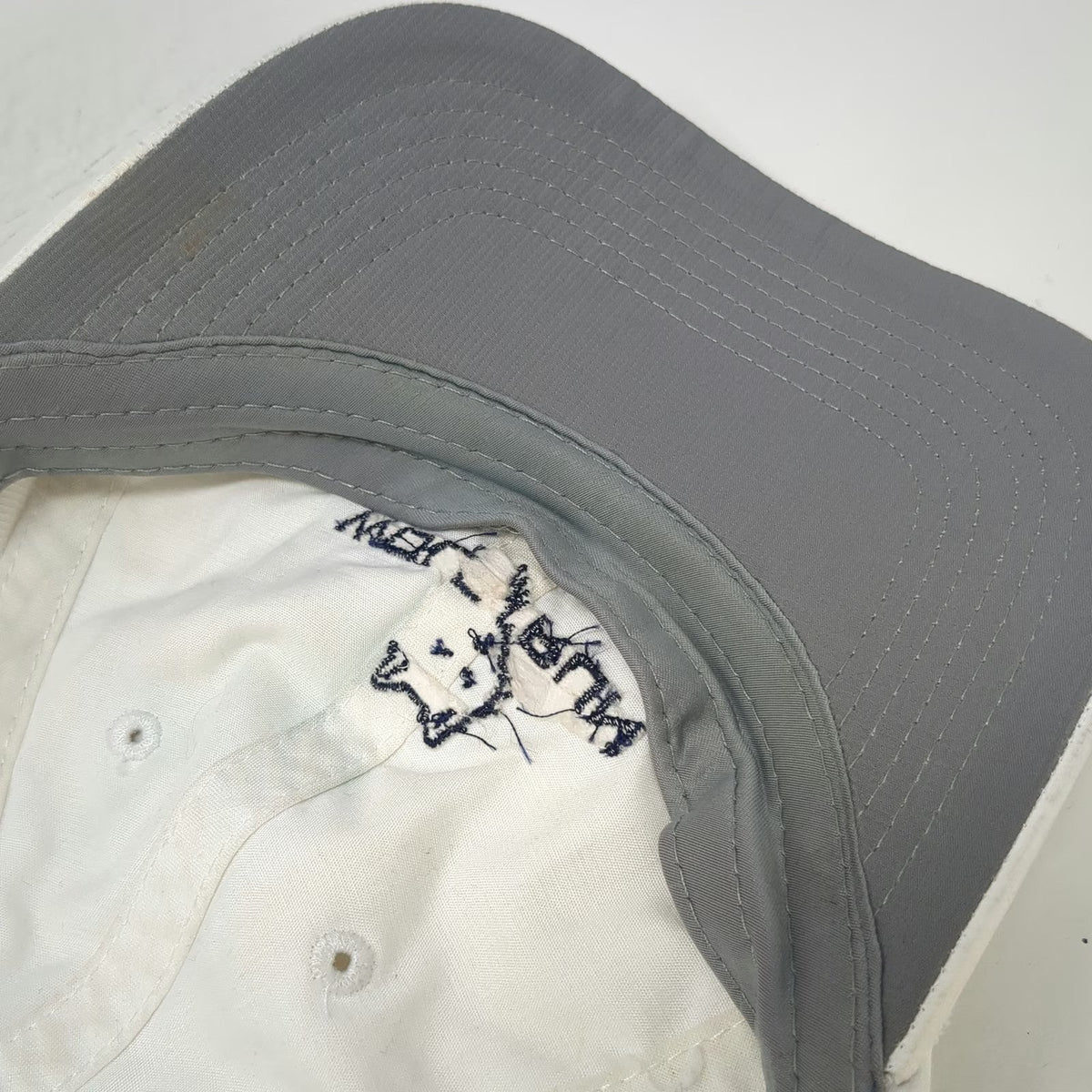 Imperial Wolf Run Golf Logo White One Size Baseball Cap Blue Slideback Hat