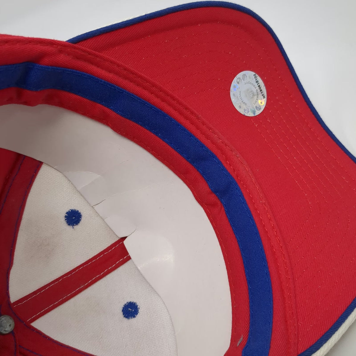 New York Giants NFL Baseball Cap White Red Blue One Size Strapback Logo Team Hat
