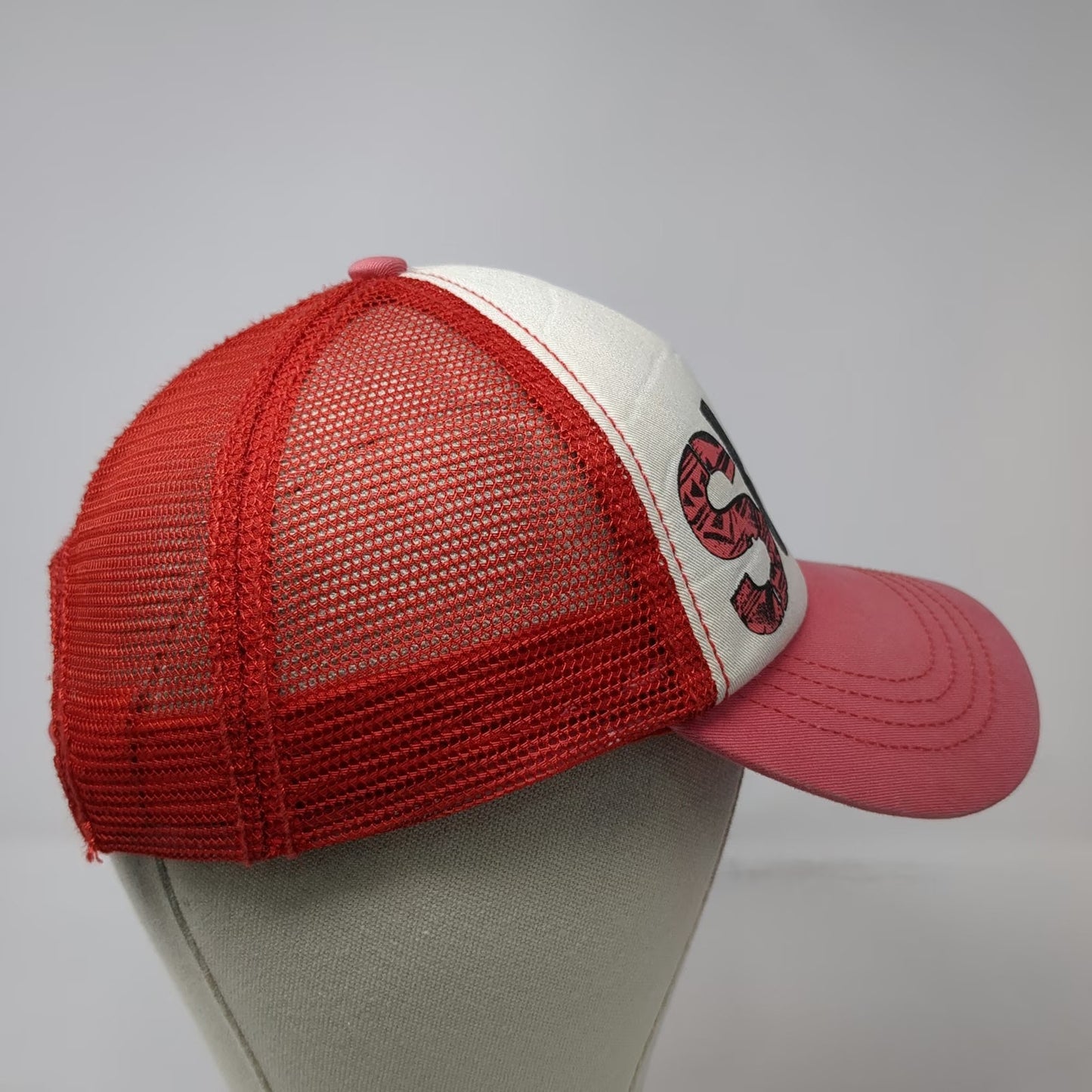 Billabong Trucker Hat Red One Size Surf Graphic Mesh Back Snapback Adjustable