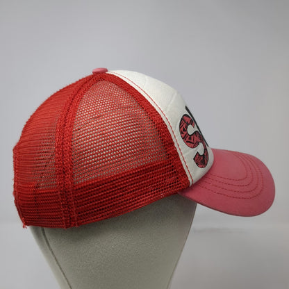 Billabong Trucker Hat Red One Size Surf Graphic Mesh Back Snapback Adjustable