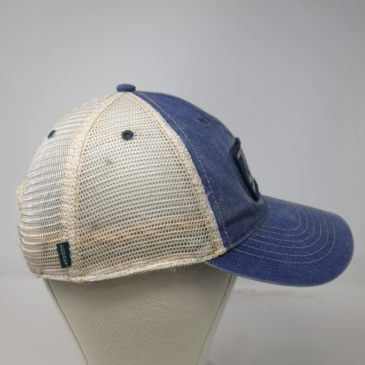 Legacy Trucker Hat Blue One Size IdaPac Mesh Snapback Green Underbrim Hat