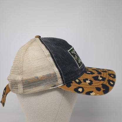 Shady Beach Trucker Hat Multicolor OS Adjustable Mesh Back Leopard Infinity