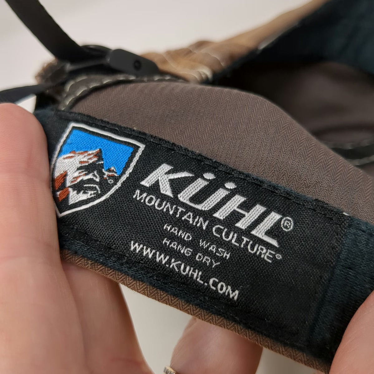 KÜHL 5 Panel Brown One Size Strapback Contrast Stitching Mountain Culture Hat