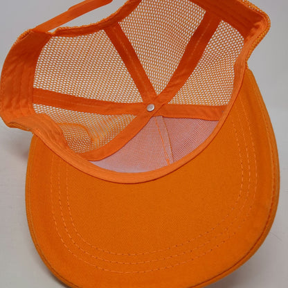 Soccer Shots Trucker Hat Orange One Size Mesh Snapback Soccer Smiles Sports