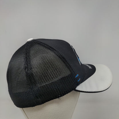 Carolina Panthers Fitted Mesh Back Hat Black OSFA Embroidered Logo NFL Reebok