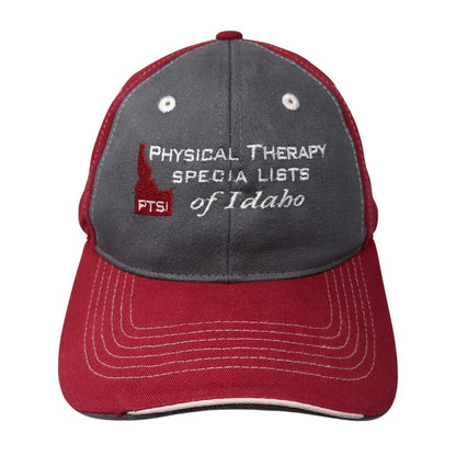 Physical Therapy Special List of Idaho Strapback Hat Red OS Adjustable Sportsman
