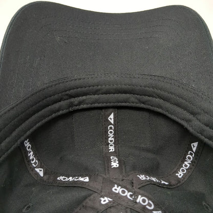 Condor Baseball Cap Black One Size Tactical Adjustable Loop Patches Operator Hat