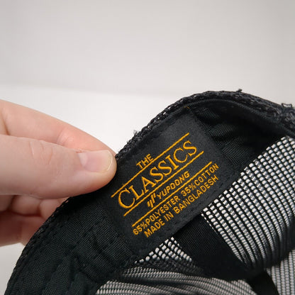 RB Snapback Trucker Hat Black OS Adjustable Embroidered Mesh Classics Yupoong