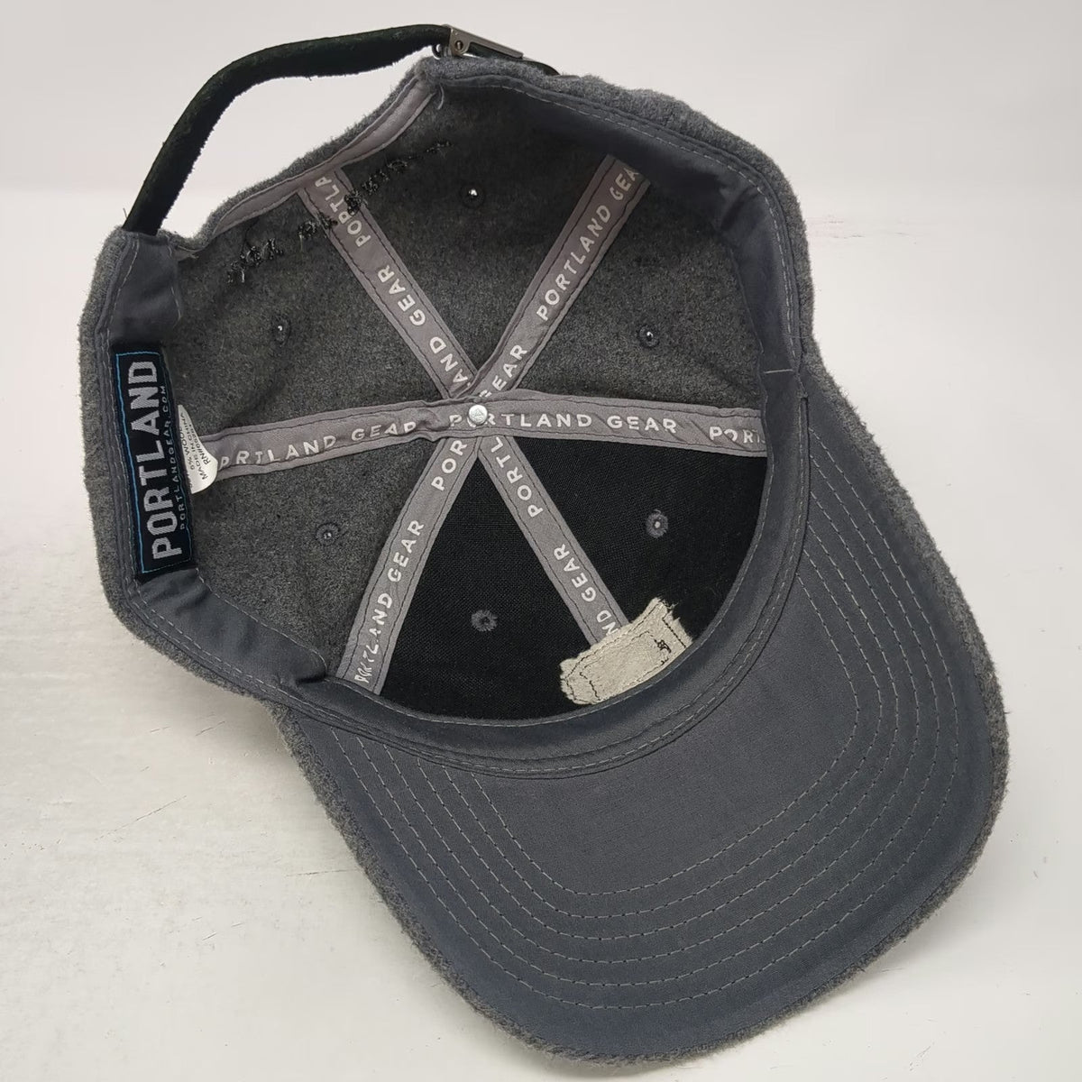 Portland Gear Baseball Cap Gray OSFM Strapback P City of Bridges Wool Blend Hat