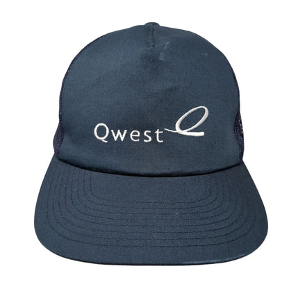 Qwest Snapback Mesh Back Trucker Hat Blue One Size Adjustable Cintas