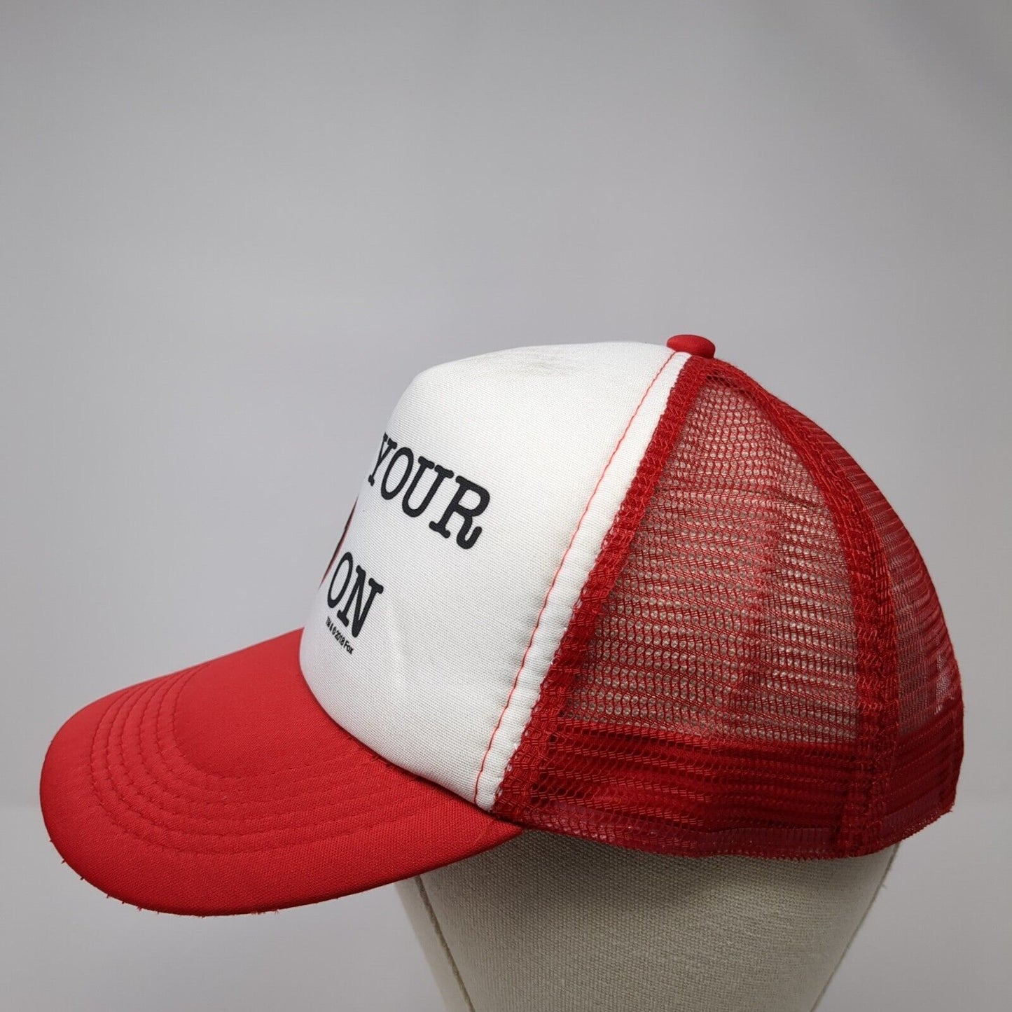 Get Your Heart On Snapback Trucker Hat Red One Size Adjustable Mesh Back