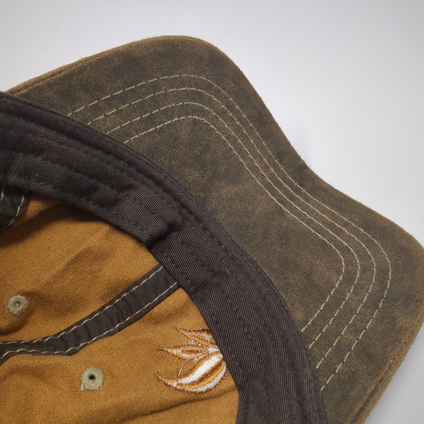 Port Authority Baseball Cap Brown One Size Adjustable Embroidered 6 Panel