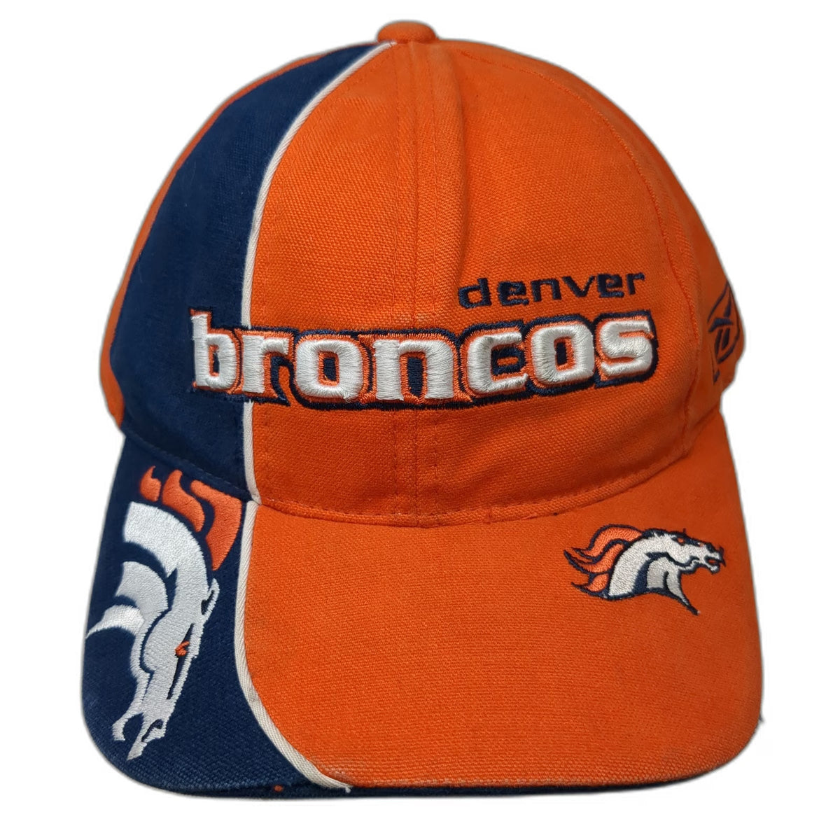 Denver Broncos NFL Reebok Orange Blue White One Size Strapback Pro Line Cap Hat