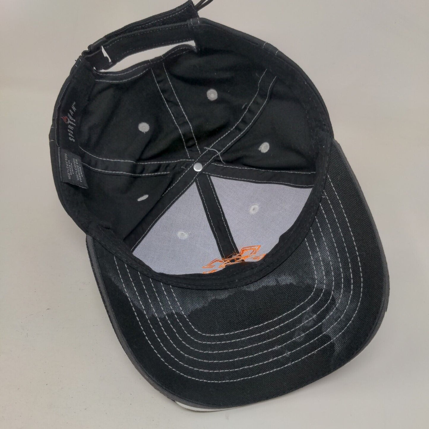 Monogram Strapback Hat Black One Size Embroidered Colorblock Sportsman