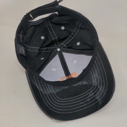 Monogram Strapback Hat Black One Size Embroidered Colorblock Sportsman