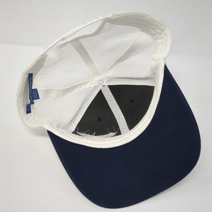 Angel Roofing Snapback Trucker Hat Blue One Size Mesh Back Colorblock
