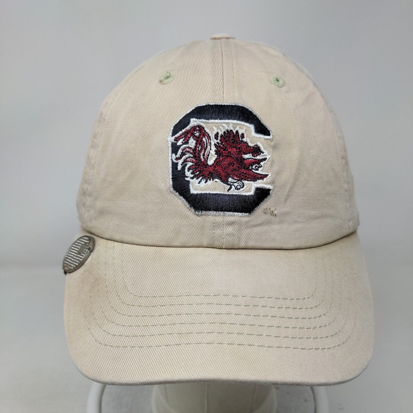 South Carolina Gamecocks Slideback Hat Tan OSFA Embroidered Distressed NCAA