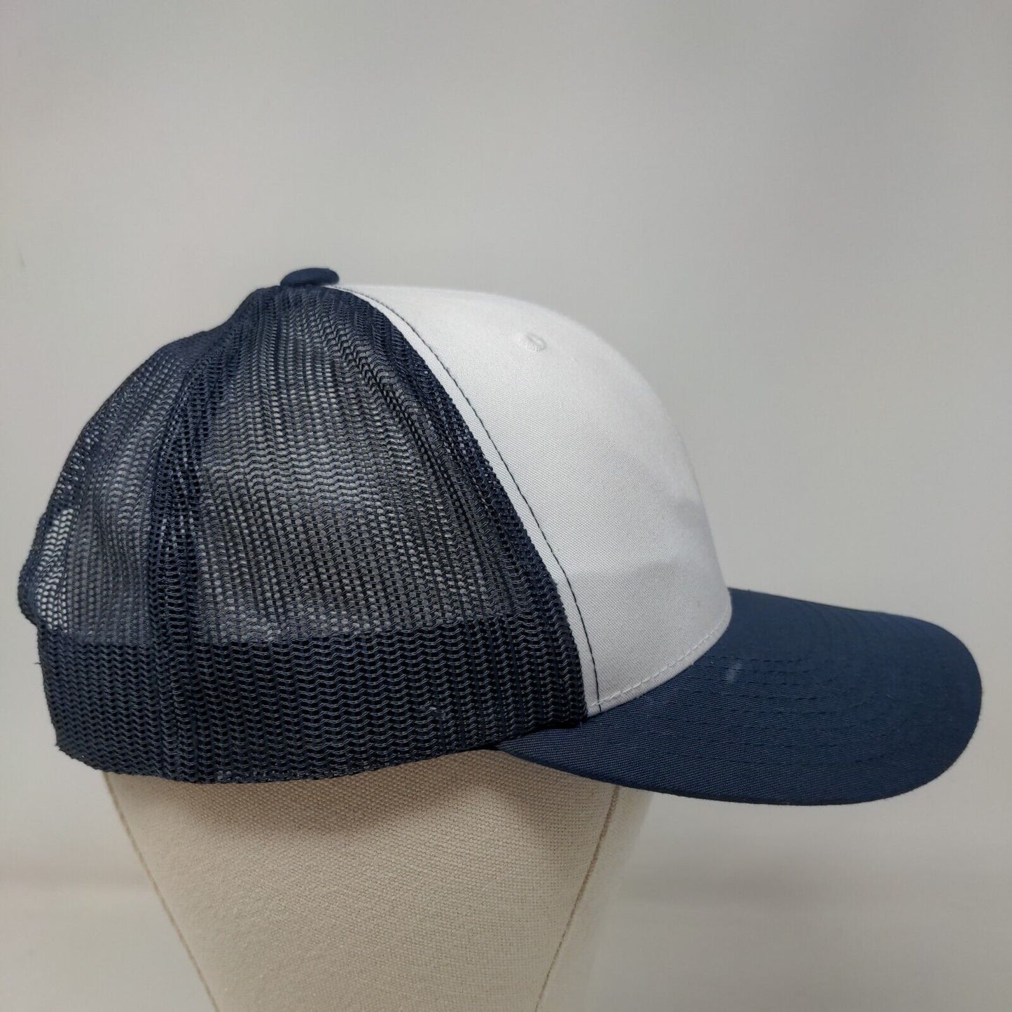 Yupoong Men's Snapback Mesh Back Hat Blue RTI Riverside Transport Embroidered