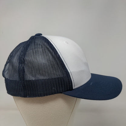 Yupoong Men's Snapback Mesh Back Hat Blue RTI Riverside Transport Embroidered