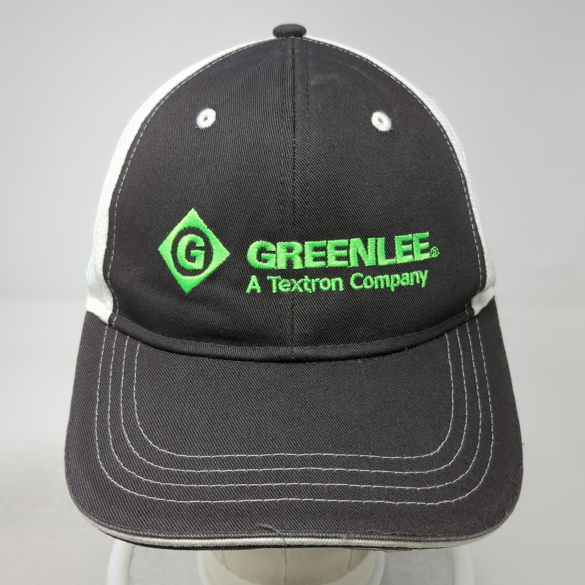 Greenlee A Textron Company Baseball Cap Gray OSFM Logo Mesh Back Strapback Hat
