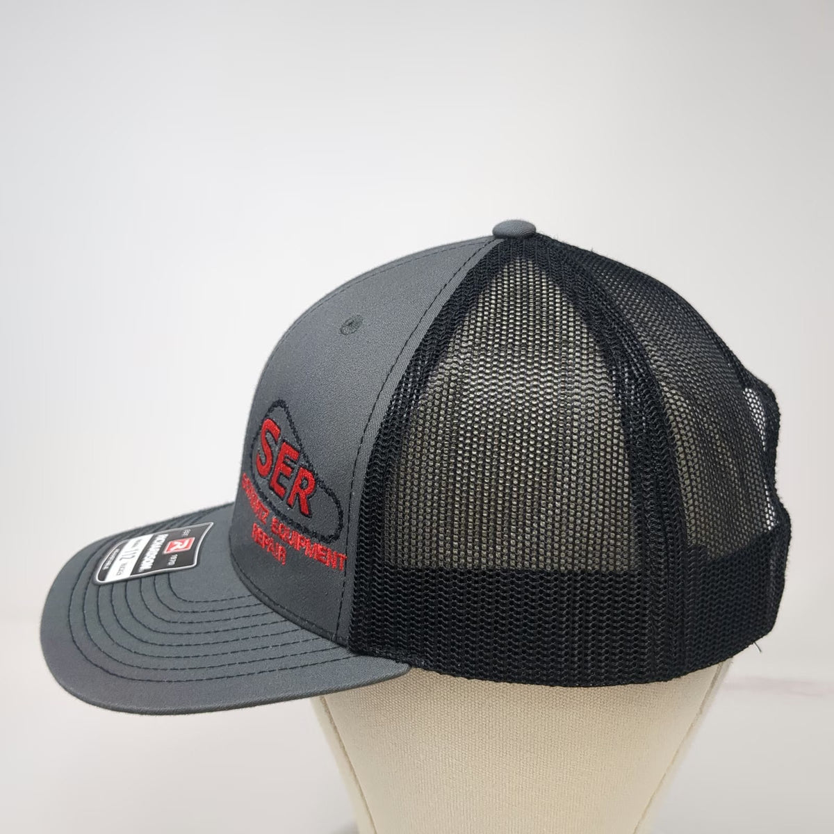 Richardson Trucker Hat Gray One Size 112 Mesh Snapback Schwartz Equipment Repair