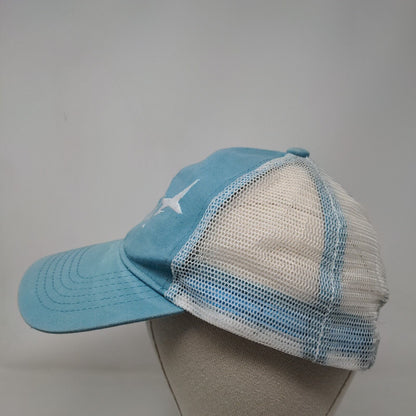 Yeti Coolers Snapback Mesh Back Trucker Hat Blue One Size Embroidered