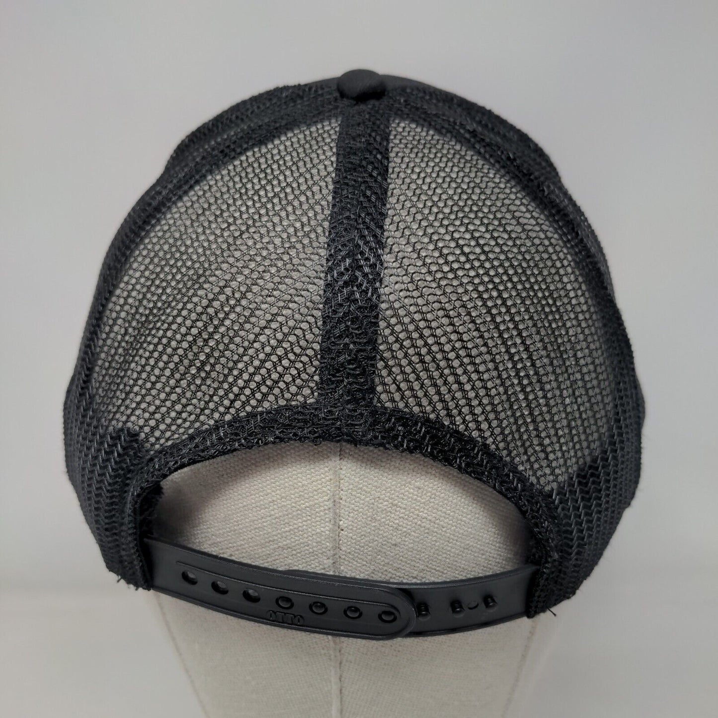 Letter H Snapback Mesh Back Trucker Hat Black OSFM Embroidered Otto