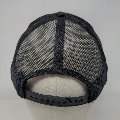 Letter H Snapback Mesh Back Trucker Hat Black OSFM Embroidered Otto
