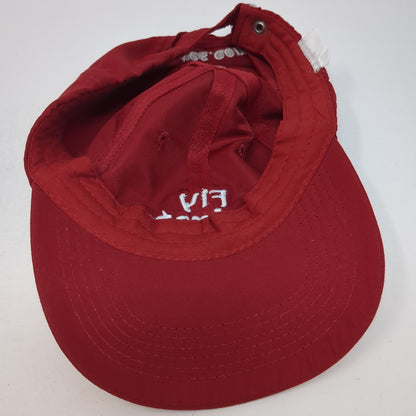 Fly Emirates Slideback Baseball Cap Red One Size Adjustable Embroidered 6 Panel