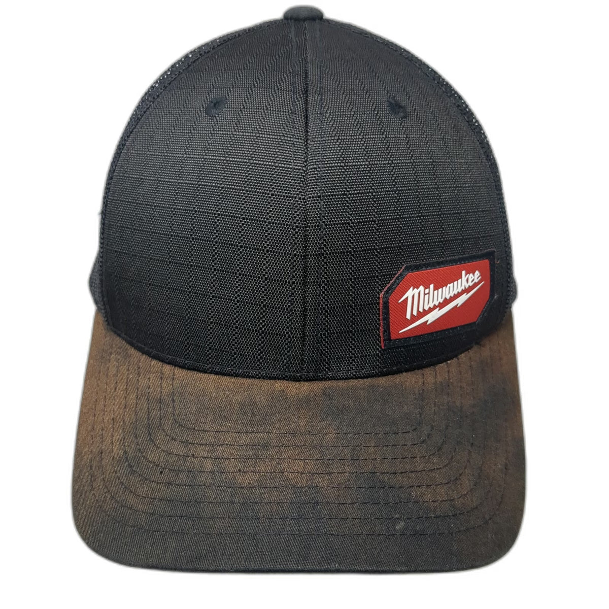 Milwaukee Trucker Hat Black One Size Mesh Back Snapback Gridiron Patch Workwear