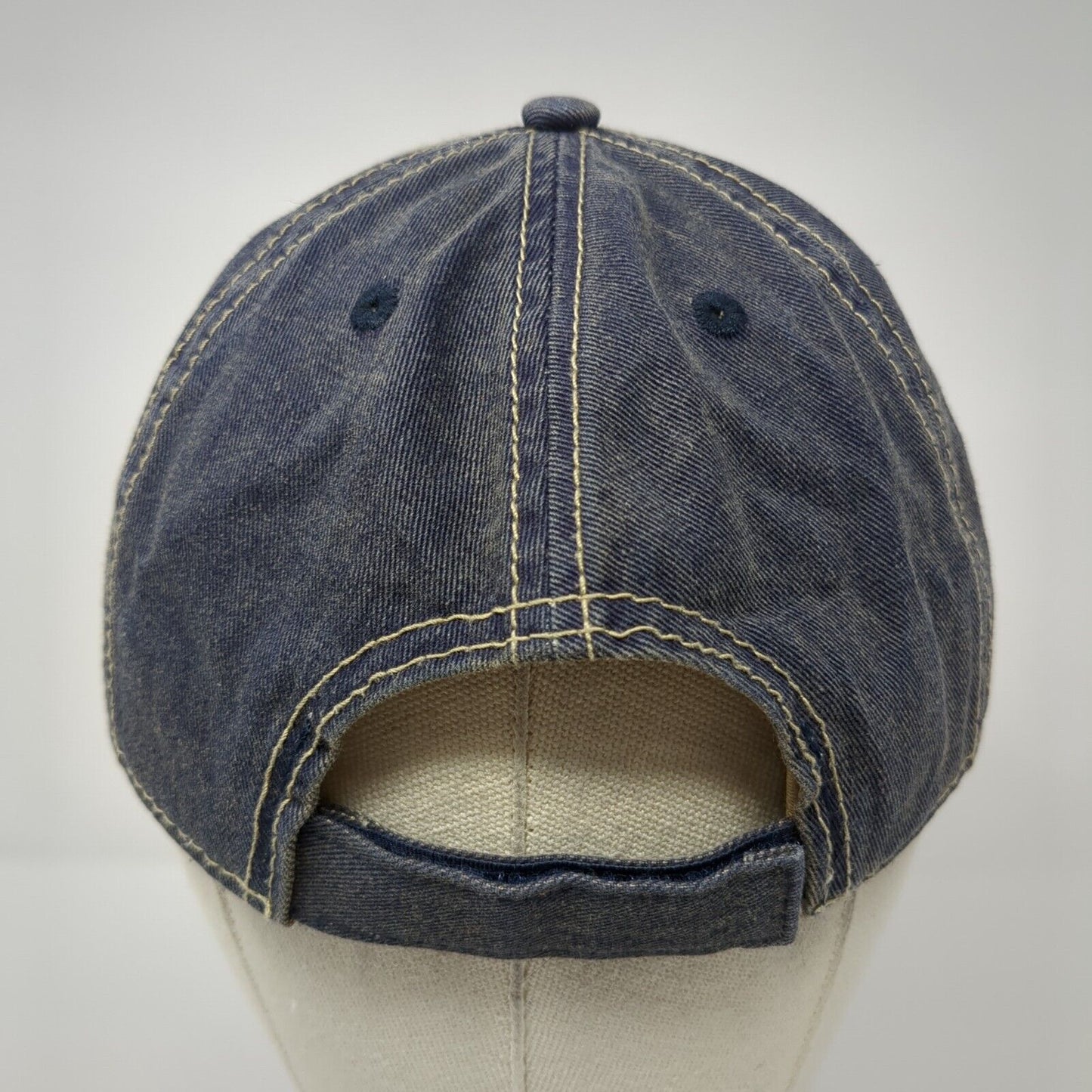 Kauai Strapback Hat Blue One Size Adjustable Embroidered Denim Headmost