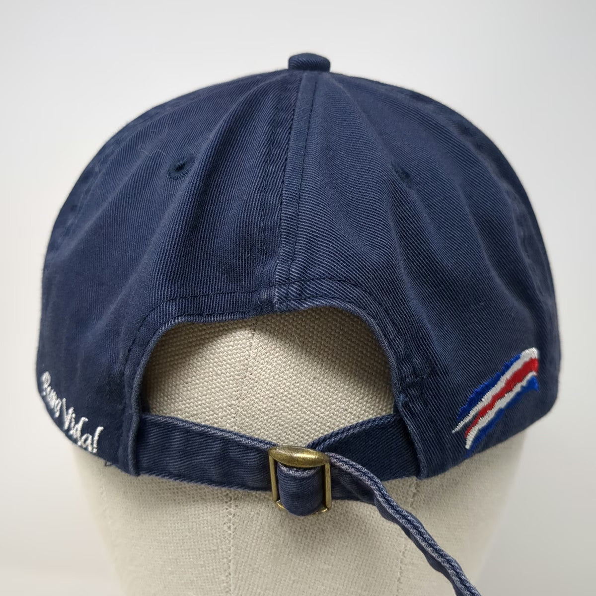 Baseball Cap Blue One Size Distressed Costa Rica Pura Vida Scuba Dive Flag Hat