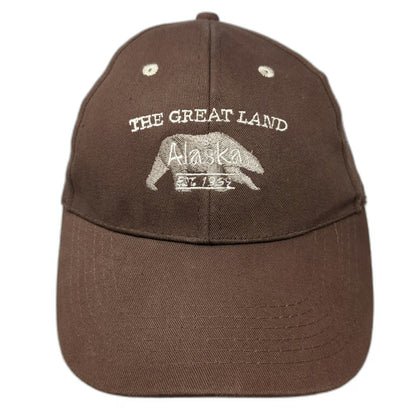 Arctic Circle Enterprises Brown Baseball Cap One Size Alaska Bear The Great Land