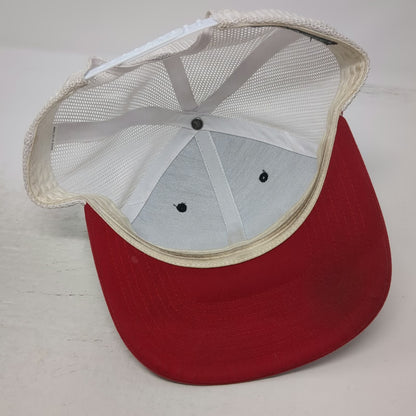 Richardson Trucker Hat Black Red One Size Builders FirstSource Mesh Snapback