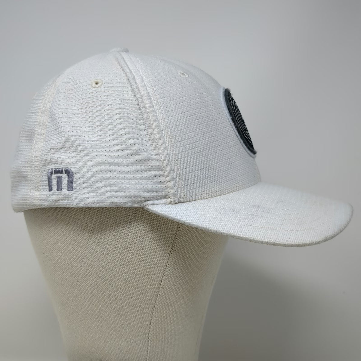 TravisMathew Baseball Cap White XL Coronado Golf Course Flexfit Polyester Hat