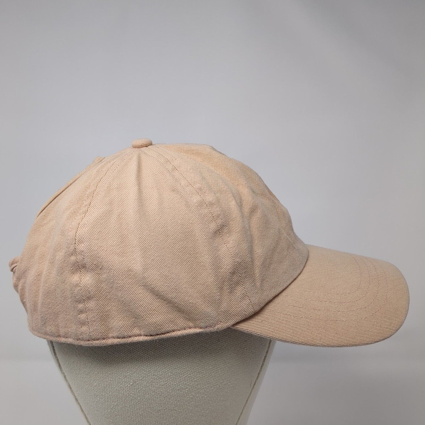 Ponyflo Ponyback Strapback Hat Tan One Size Adjustable Breathable Blank Cotton