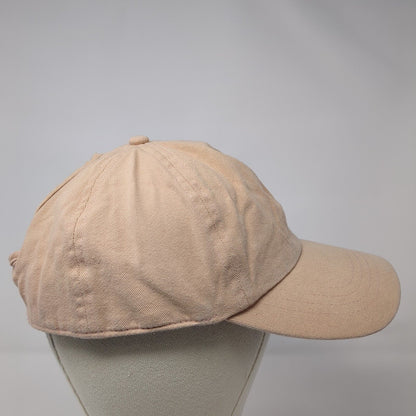 Ponyflo Ponyback Strapback Hat Tan One Size Adjustable Breathable Blank Cotton