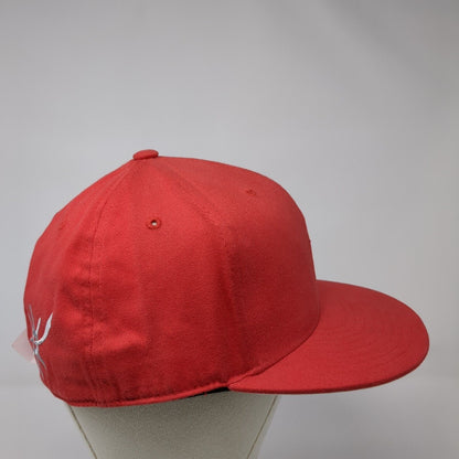 Bailey Fitted Hat Red 7 1/4-7 5/8 Embroidered Flexfit Solid 6 Panel