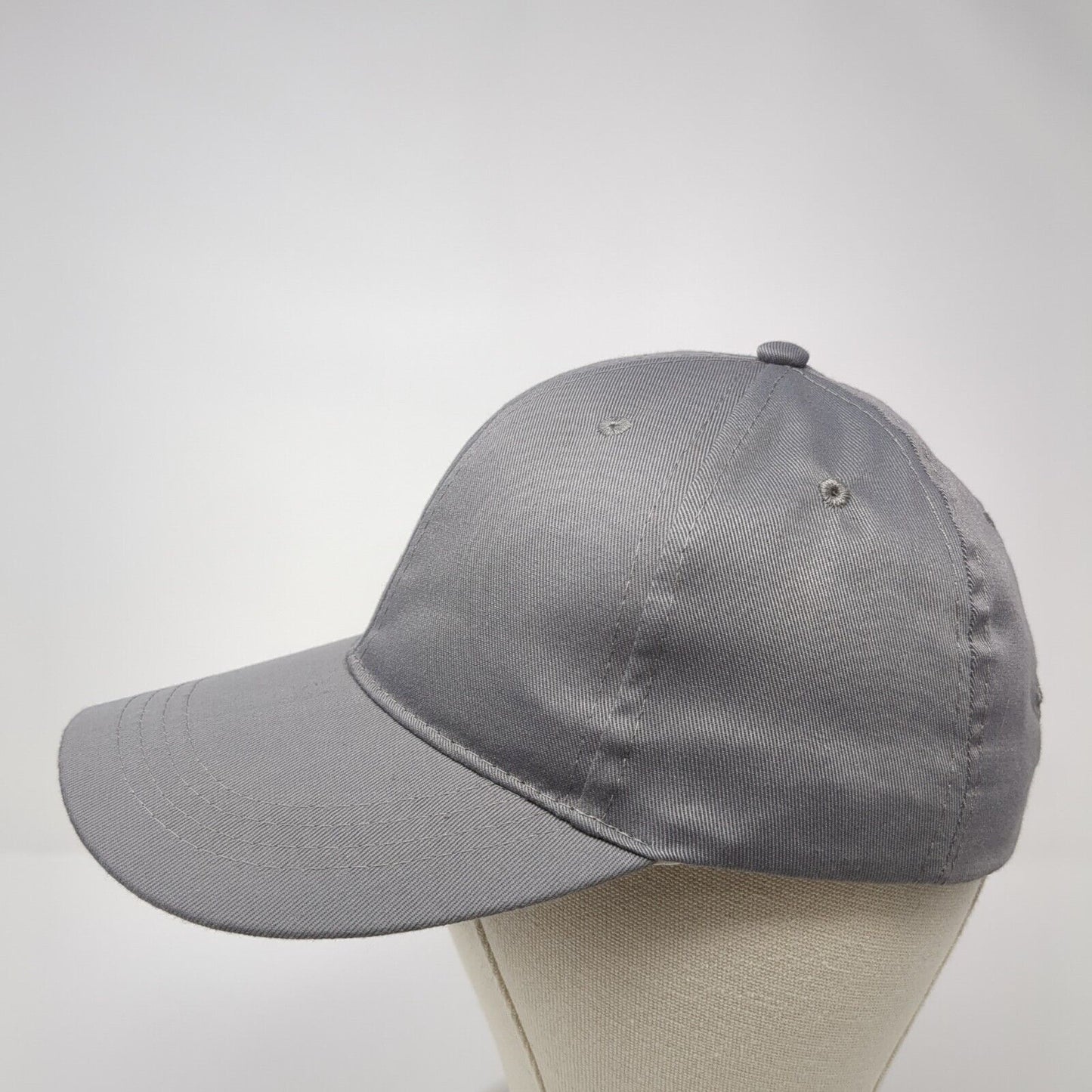 Unbranded Strapback Hat Gray One Size Adjustable Blank Solid Outdoor