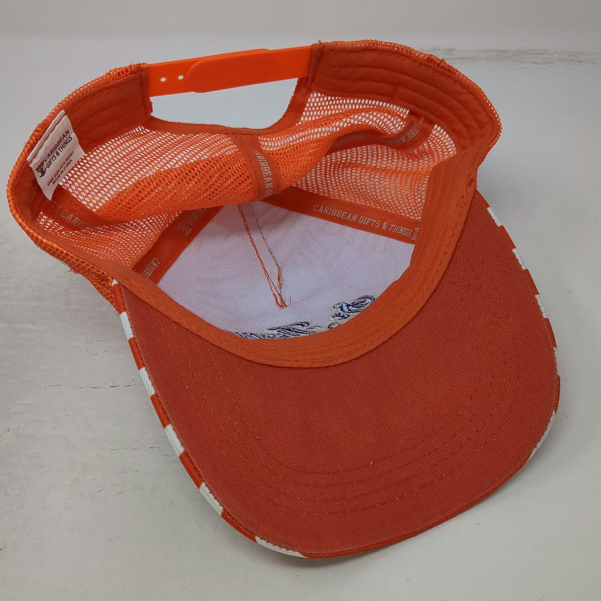 Caribbean Gifts & Things St Thomas US Virgin Islands Orange Trucker Hat One Size