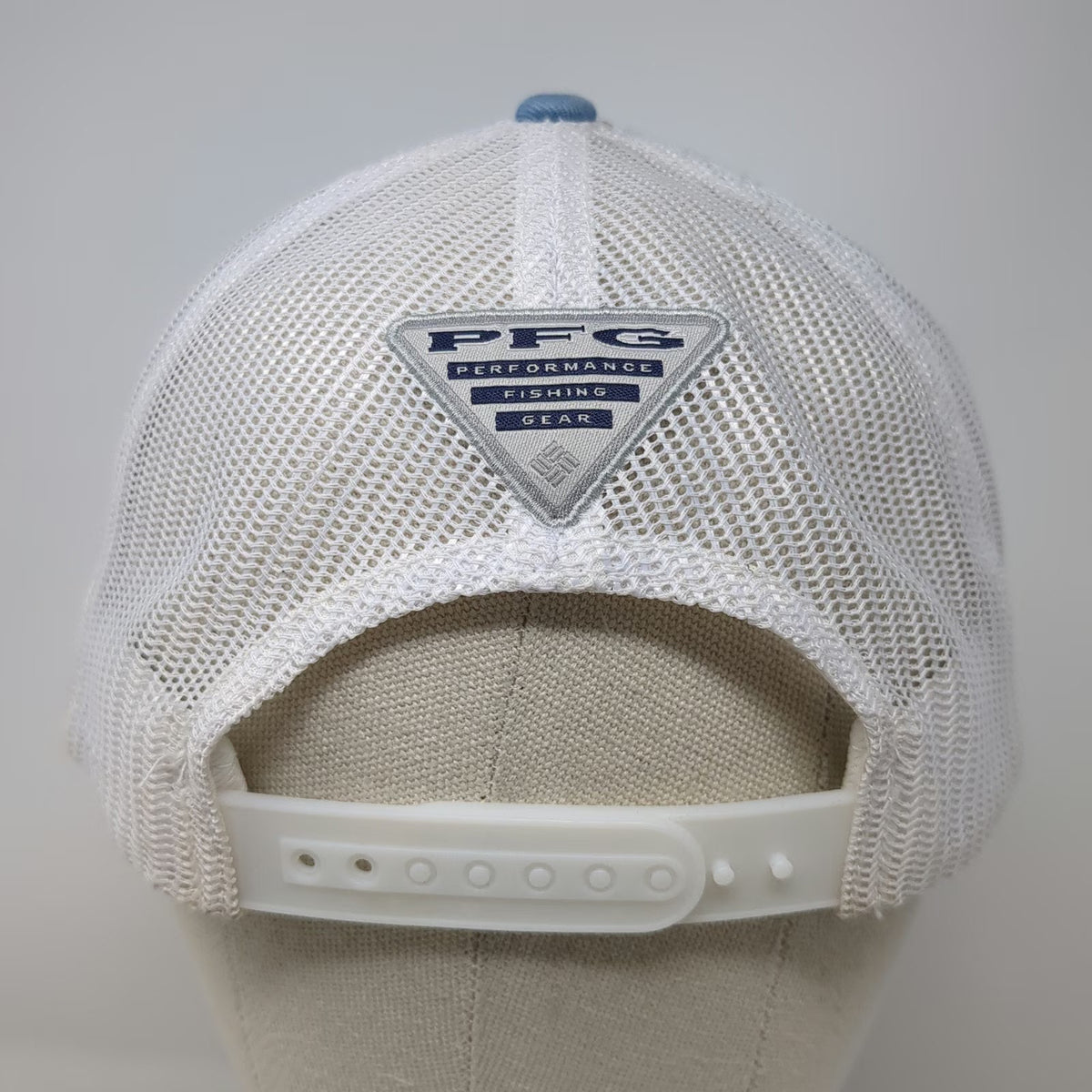 Columbia Trucker Hat Blue White One Size PFG Sailfish Fishing Snapback Mesh