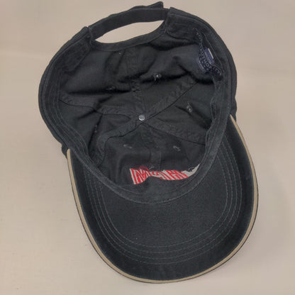 HCM Hells Canyon Machine Strapabck Hat Black One Size Adjustable Port Authority