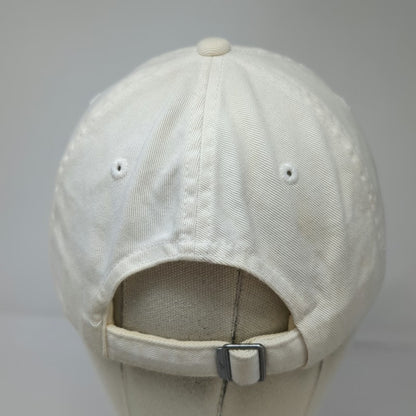 Nike Baseball Cap White M Black Logo Slideback Cotton 6 Panel Swoosh Sport Hat