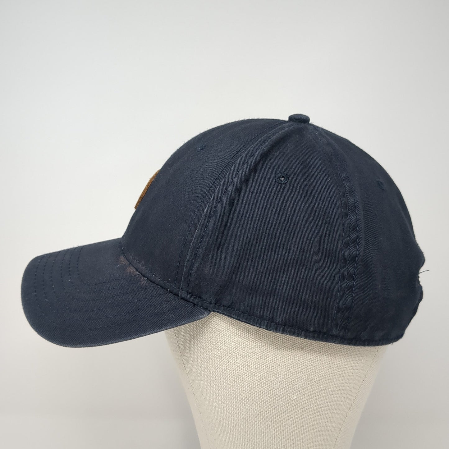 Timberland Strapback Baseball Cap Blue One Size Adjustable Leather Patch