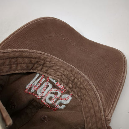 Moss Baseball Cap Brown One Size Leather Strapback 75 SRF CA Cotton Twill Hat