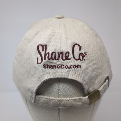 Pink Ribbon Shane Co. Slideback Hat Beige One Size Embroidered Vitronic