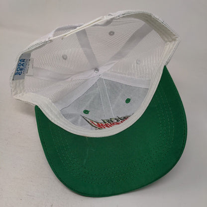 Mountain Dew Snapback Mesh Back Trucker Hat Green One Size Soda Gear