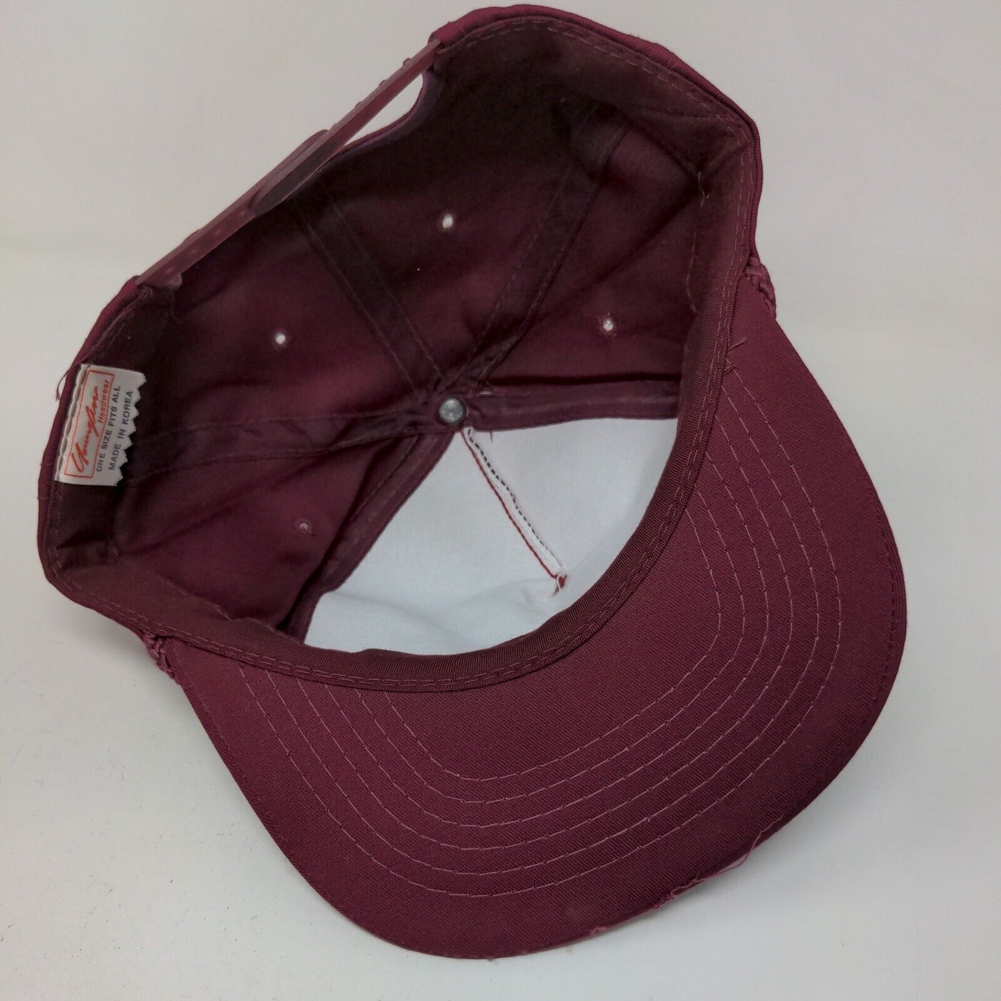 Sewer Cam Men's Snapback Trucker Hat Red Burgundy Size OSFA Graphic Logo Indiana